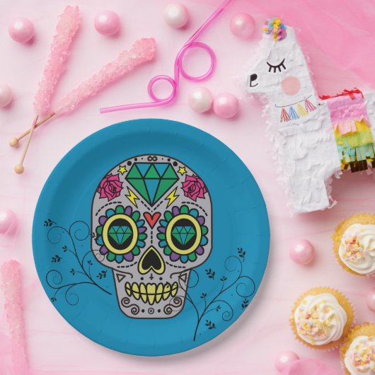 Mexicaanse dag van de dood papieren bordje (Feest)