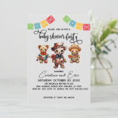 Mexicaanse Dag van het Dode Baby shower Fiesta Kaart (Staand voorkant)