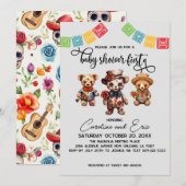Mexicaanse Dag van het Dode Baby shower Fiesta Kaart (Voorkant / Achterkant)