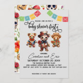 Mexicaanse Dag van het Dode Baby shower Fiesta Kaart (Voorkant / Achterkant)