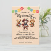 Mexicaanse Dag van het Dode Baby shower Fiesta Kaart (Staand voorkant)