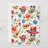 Mexicaanse Dag van het Dode Baby shower Fiesta Kaart (Achterkant)