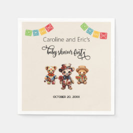 Mexicaanse Dag van het Dode Baby shower Fiesta Servet