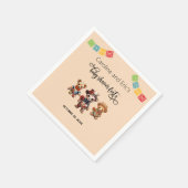 Mexicaanse Dag van het Dode Baby shower Fiesta Servet (Hoek)