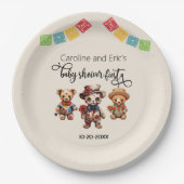 Mexicaanse Dag van het Dode Baby shower Papieren Bordje (Voorkant)