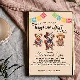Mexicaanse Dag van het Dode Halloween Baby shower Kaart