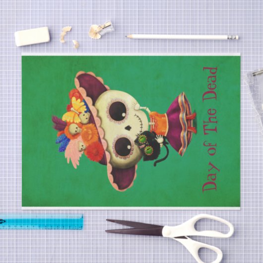 Mexicaanse dag van het dode meisje tissuepapier (Craft)