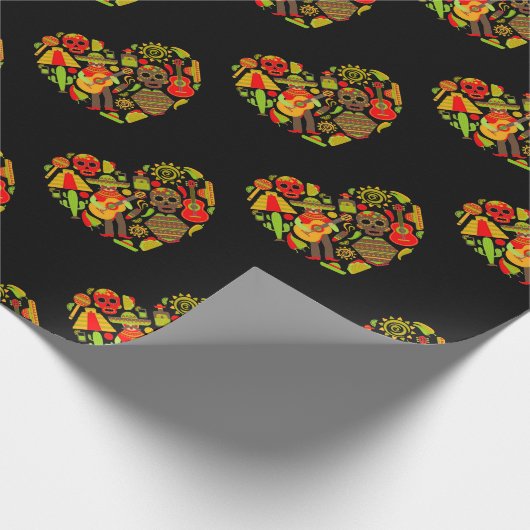 Mexicaanse dag van het dode Mexico Cadeaupapier (Hoek)