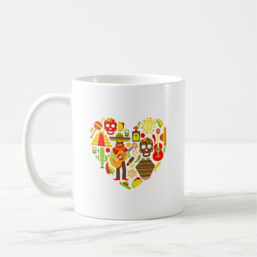 Mexicaanse dag van het dode Mexico Koffiemok (Links)