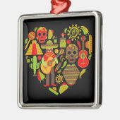 Mexicaanse dag van het dode Mexico Metalen Ornament (Links)