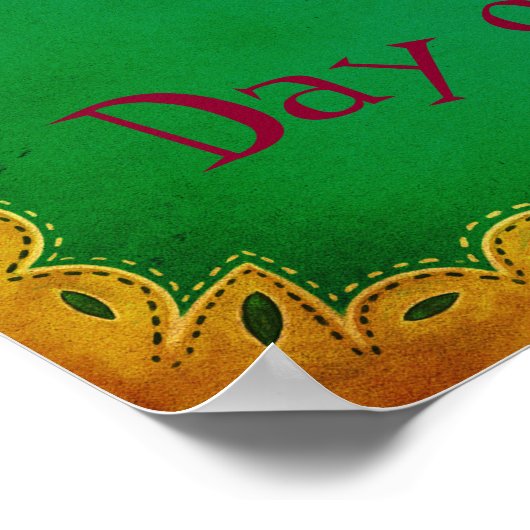 Mexicaanse dag van het dodenmeisje poster (Hoek)