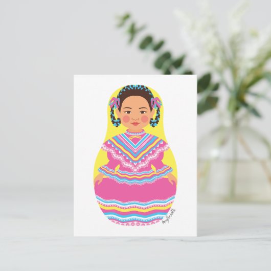 Mexicaanse danser Matryoshka Briefkaart (Staand voorkant)