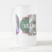 Mexicaanse danser & vlag 0175 matglas bierpul (Voorkant links)