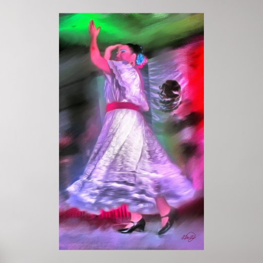 Mexicaanse danseres 0175 Art Print (Voorkant)