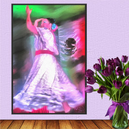 Mexicaanse Danseres 0175 Canvas Kunstprint Afdruk