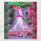 Mexicaanse danseres bedankt je 0175 wijn etiket (Enkel label)