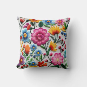 Mexicaanse decoratieve Kussens kleurrijke bloemen