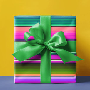 Mexicaanse deken fiesta strepen kleurrijk sarape cadeaupapier