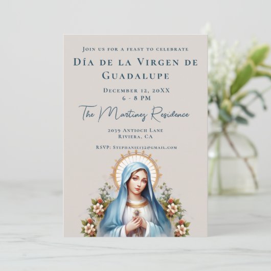 Mexicaanse Día de la Virgen de Guadalupe Feest Kaart (Staand voorkant)