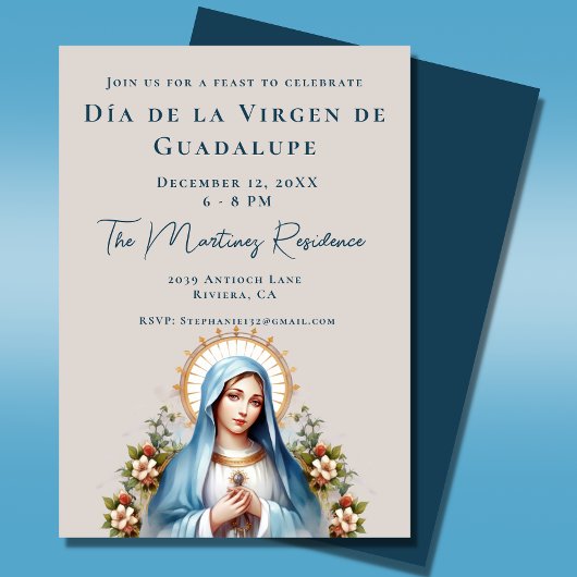 Mexicaanse Día de la Virgen de Guadalupe Feest Kaart