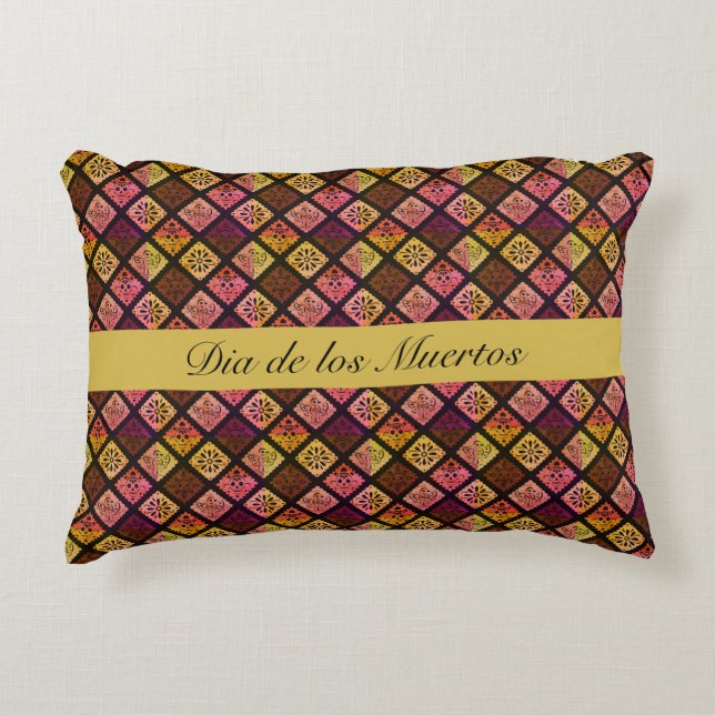 Mexicaanse Dia de los Muertos aanpasbaar Accent Kussen (Voorkant)