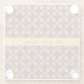 Mexicaanse Dia de los Muertos aanpasbaar Glazen Onderzetter (Achterkant)