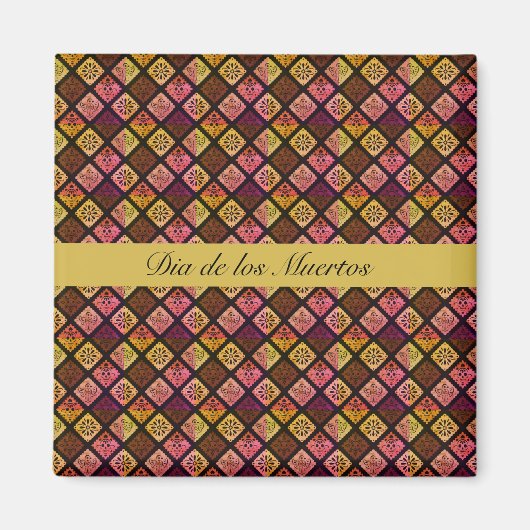 Mexicaanse Dia de los Muertos aanpasbaar Magneet (Voorkant)