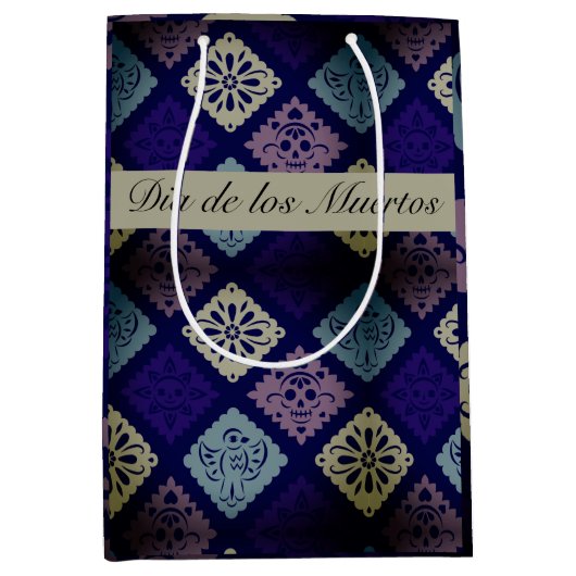 Mexicaanse Dia de los Muertos aanpasbaar Medium Cadeauzakje (Voorkant)