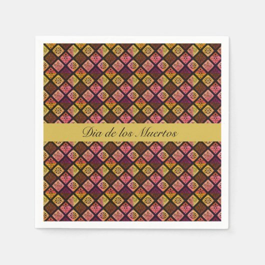 Mexicaanse Dia de los Muertos aanpasbaar Servet (Voorkant)