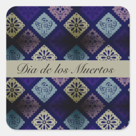 Mexicaanse Dia de los Muertos aanpasbaar Vierkante Sticker