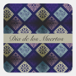Mexicaanse Dia de los Muertos aanpasbaar Vierkante Sticker