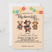 Mexicaanse Día de los Muertos Baby shower Fiesta Kaart (Voorkant)