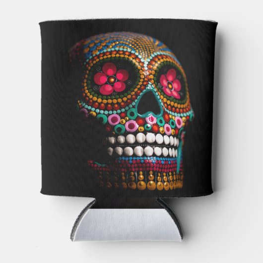 Mexicaanse dia van de dode skeleton Art Death Art Blikjeskoeler (Voorkant)