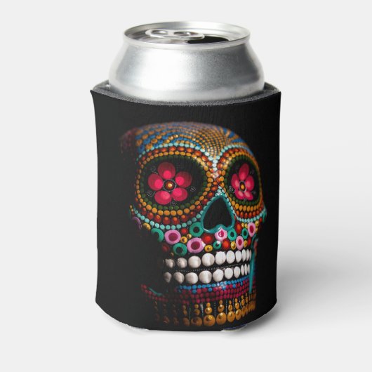 Mexicaanse dia van de dode skeleton Art Death Art Blikjeskoeler (Blikje Achterkant)