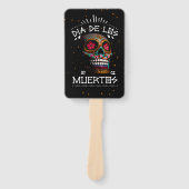 Mexicaanse dia van de dode skeleton Art Death Art Handwaaier (Voorkant)