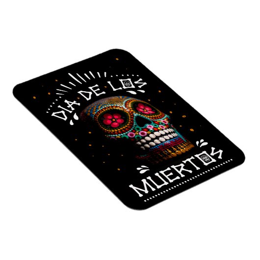 Mexicaanse dia van de dode skeleton Art Death Art Magneet (Rechterzijde)