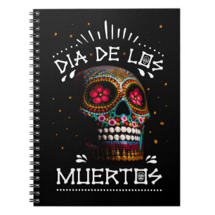 Mexicaanse dia van de dode skeleton Art Death Art Notitieboek