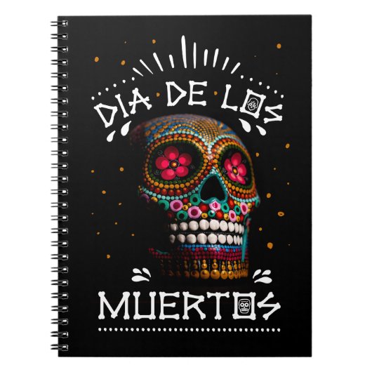 Mexicaanse dia van de dode skeleton Art Death Art Notitieboek (Voorkant)