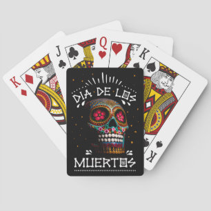 Mexicaanse dia van de dode skeleton Art Death Art Pokerkaarten