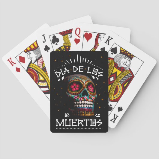 Mexicaanse dia van de dode skeleton Art Death Art Pokerkaarten (Achterkant)