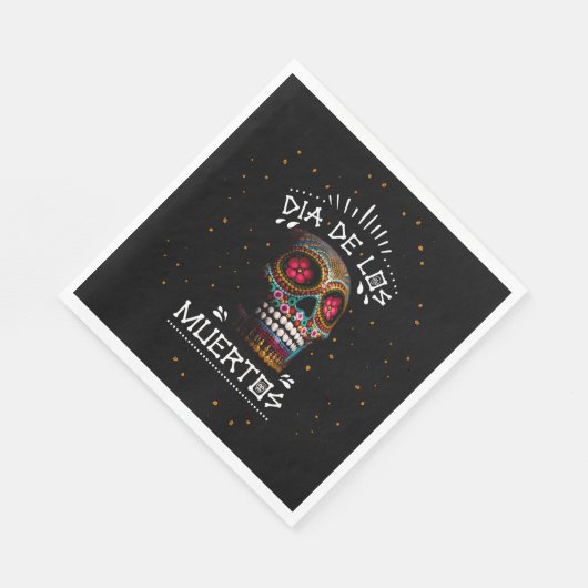 Mexicaanse dia van de dode skeleton Art Death Art Servet (Hoek)
