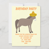 Mexicaanse Donkey Day of the Dead Custom Birthday Magnetische Uitnodiging (Voorkant)