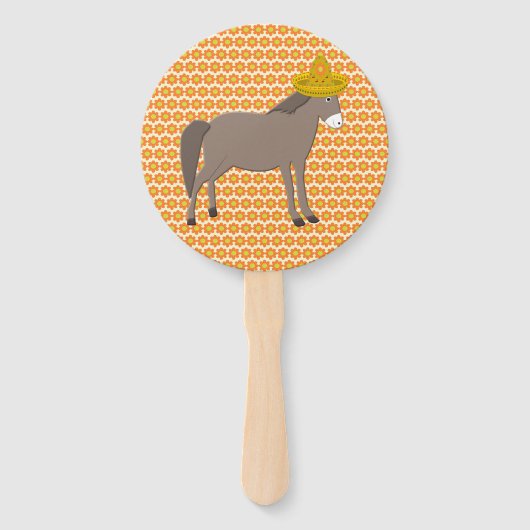 Mexicaanse Donkey Day of the Dead Custom Handwaaier (Voorkant)