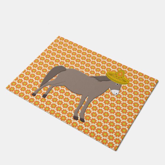 Mexicaanse Donkey Day of the Dead Deurmat (Schuin)