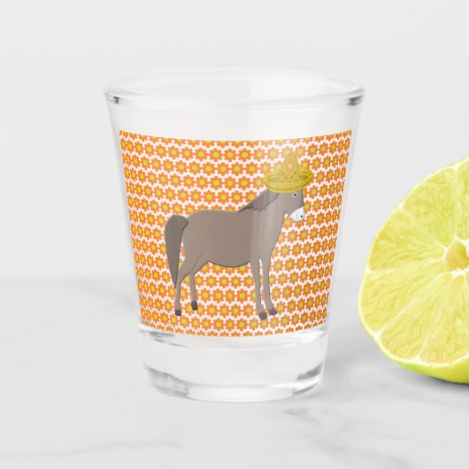 Mexicaanse Donkey Day of the Dead Shot Glas (Voorkant)