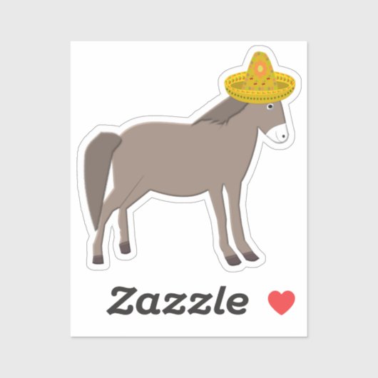 Mexicaanse Donkey Day of the Dead Sticker (Vel)
