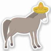 Mexicaanse Donkey Day of the Dead Sticker (Voorkant)