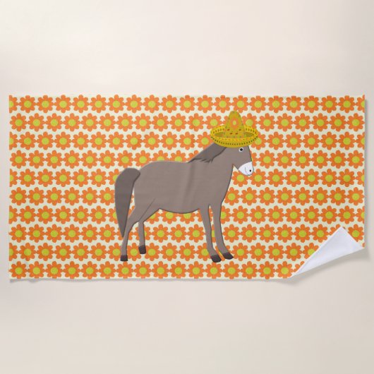 Mexicaanse Donkey Day of the Dead Strandlaken (Voorkant)