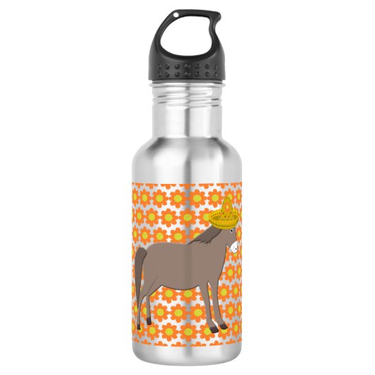 Mexicaanse Donkey Day of the Dead Waterfles (Voorkant)