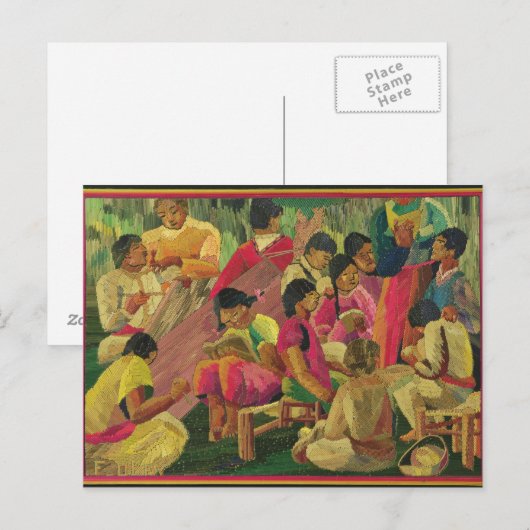 Mexicaanse dorpscène briefkaart (Voorkant / Achterkant)